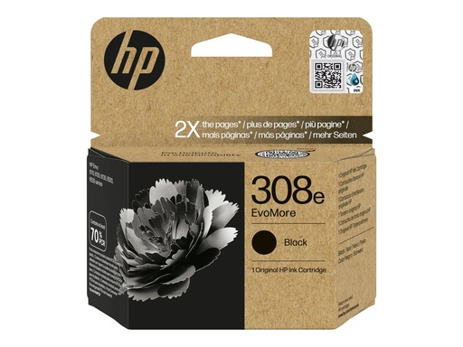 [7FP22UE#LS1] HP 308e EvoMore - 6.5 ml - Schwarz - original