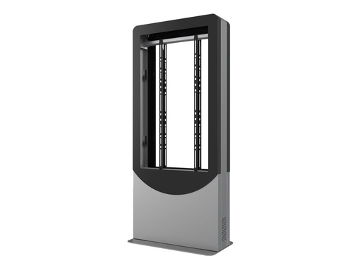 [KIPC2547B-3-EUK] Peerless Portrait Back-to-Back Kiosk KIPC2547B-3-EUK - Aufstellung - für 2 LCD-Displays/AV-Systeme - verriegelbar - Aluminium, Stahl - Glanzschwarz - Bildschirmgröße: 119.4 cm (47")