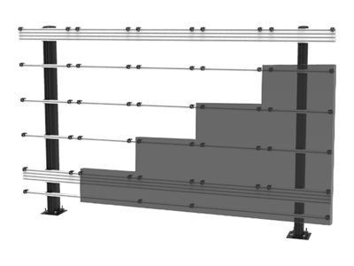 [DS-LEDKBD-IAB-110] Peerless AV SEAMLESS Kitted+ Series - Befestigungskit - modular - für dvLED Videowand - Schraubbefestigung - Aluminium - Bildschirmgröße: 279.4 cm (110")