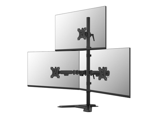 [DS45-600BL2-1] Neomounts Befestigungskit (Monitorarm, Basis) - Voll beweglich - für 3 Monitore - Stahl - Schwarz - Bildschirmgröße: 25.4-81.3 cm (10"-32")