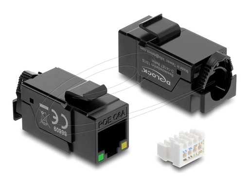 [86609] Delock Keystone Jack - with PoE LED - CAT 6a