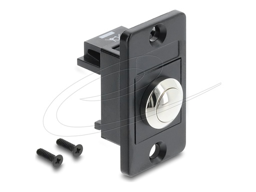 [91187] Delock Schalter mit Taste - panel mount - Schwarz