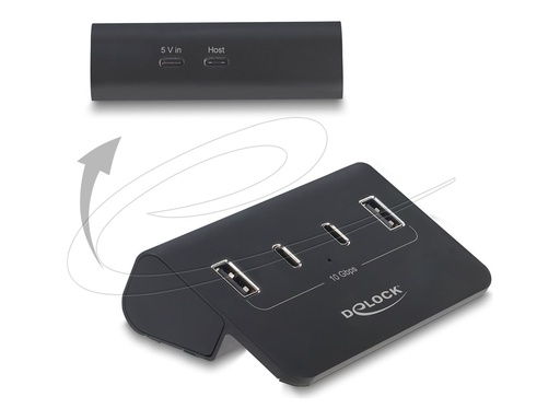 [64259] Delock Hub - 10 Gbps - 2 x USB-C 3.2 Gen 2 + 2 x USB-A 3.2 Gen 2