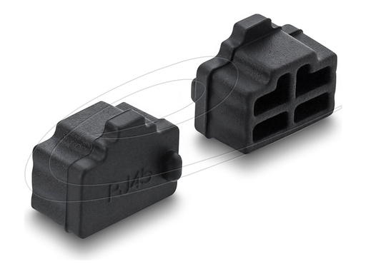 [87547] Delock Staubschutz f. RJ45 Buchse Silikon 10 St. schwarz