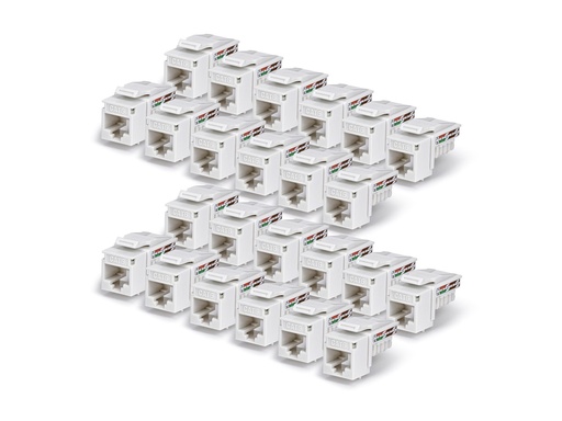 [C6KEY110WHE24PK] StarTech.com Cat6 Keystone Jack 24-Pack 90-Deg 110 - Netzwerk - CAT 6 - Kabel - Netzwerk