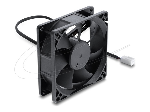 [67446] Delock Axiallüfter DC 80 x 80 25 mm mit Lüfteranschluss schwarz - Gehäuse-Lüfter