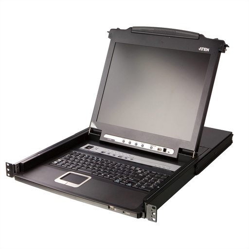 [CL5708MW] ATEN Slideaway CL5708MW - KVM-Konsole mit KVM-Switch - 8 Anschlüsse - PS/2,