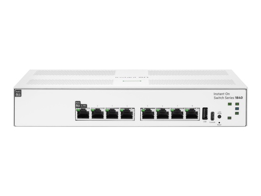 [S5E25A] HPE Networking Instant On 1840 8p Gigabit 1p CL3 PD - Switch - managed - 7 x 10/100/1000 + 1 x 10/100/1000 (PoE)