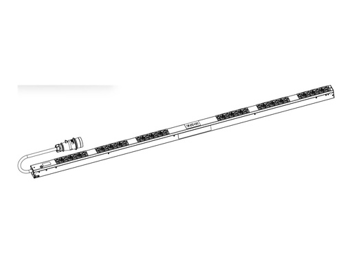 [EVBAF316X] Eaton G4 - Stromverteilungseinheit (Rack - einbaufähig) - Basis - AC 230-400 V - 11 kW - 3 Phasen - Eingabe, Eingang IEC 60309 16A - Ausgangsanschlüsse: 42 (24 x IEC 60320 C13, 18 x IEC 60320 C39)
