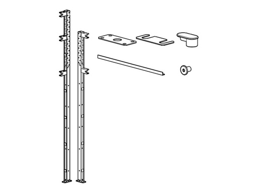 [FS-FM-1001-B] APC HyperPod Frame Vertical Post - Rack Halterungsset (2 Pfosten)