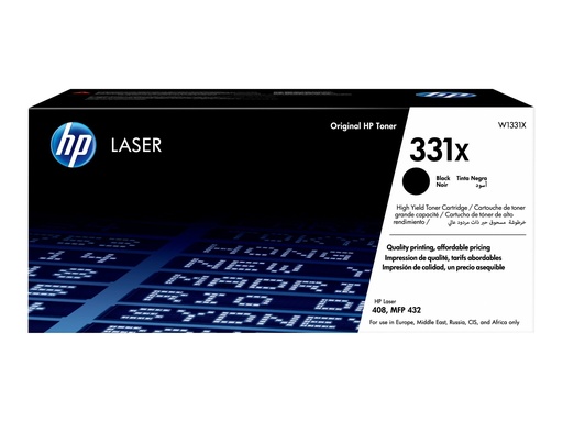 [W1331X] HP 331X Schwarz Original Laser Tonerkartusche mit hoher Reichweite - 15000 Seiten - Schwarz - 1 Stück(e)