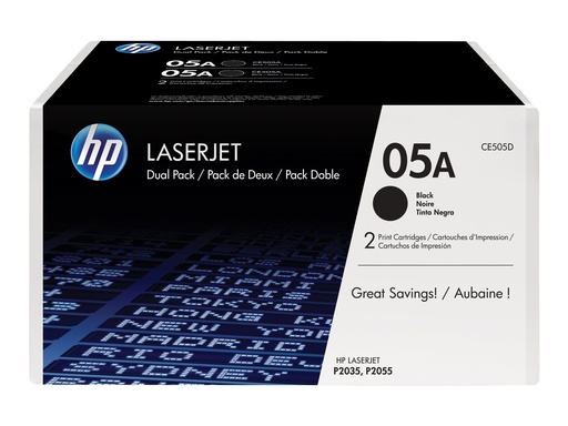 [CE505D] HP 05A - 2er-Pack - Schwarz - original - LaserJet - Tonerpatrone (CE505D)