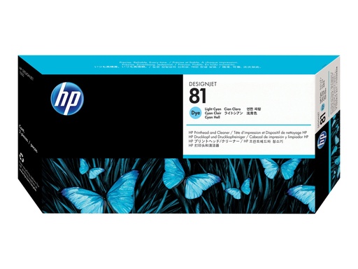 [C4954A] HP 81 - 13 ml - hell Cyan - Druckkopf mit Reiniger