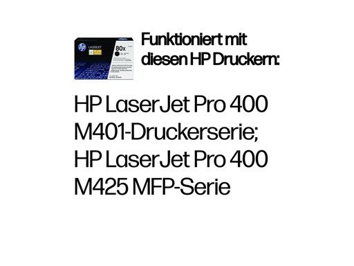 [CF280X] HP 80X - Hohe Ergiebigkeit - Schwarz - original - LaserJet - Tonerpatrone (CF280X)