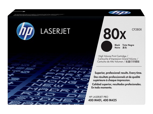 [CF280X] HP 80X - Hohe Ergiebigkeit - Schwarz - original - LaserJet - Tonerpatrone (CF280X)