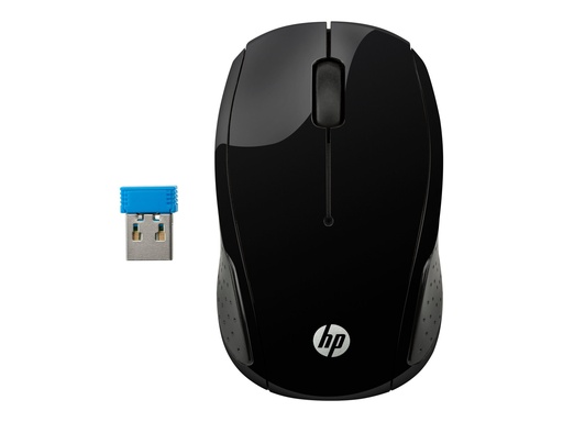 [X6W31AA#ABB] HP 200 - Maus - rechts- und linkshändig - optisch - kabellos - 2.4 GHz - kabelloser Empfänger (USB)