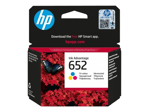 [F6V24AE#BHK] HP 652 - Farbe (Cyan, Magenta, Gelb) - original