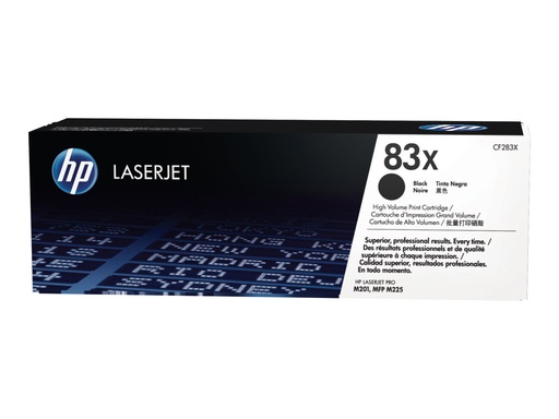 [CF283X] HP 83X - Hohe Ergiebigkeit - Schwarz - original - LaserJet - Tonerpatrone (CF283X)