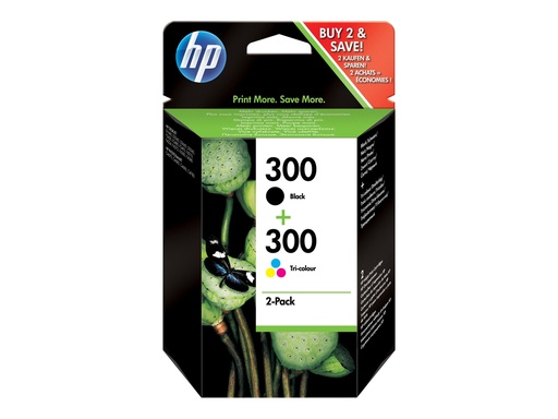 [CN637EE] HP 300 - 2er-Pack - Schwarz, Farbe (Cyan, Magenta, Gelb)