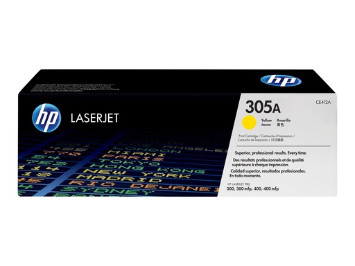 [CE412A] HP 305A - Gelb - original - LaserJet - Tonerpatrone (CE412A)