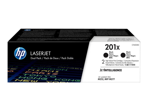 [CF400XD] HP 201X - 2er-Pack - Hohe Ergiebigkeit - Schwarz - Original - LaserJet - Tonerpatrone (CF400XD)