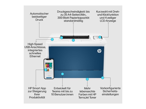 [4RA87F#B19] HP Color LaserJet Pro 4202dn - Drucker - Farbe - Duplex - Laser - A4/Legal - 600 x 600 dpi - bis zu 35 Seiten/Min. (einfarbig)/