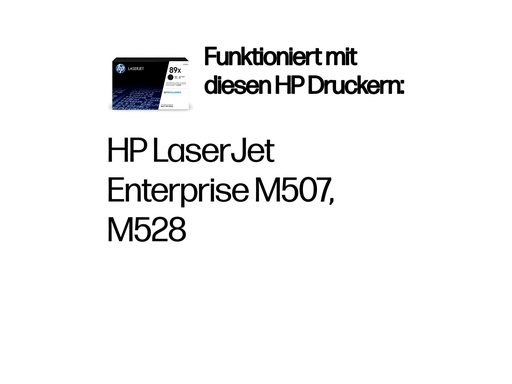 [CF289X] HP 89X - Mit hoher Kapazität - Schwarz - original - LaserJet - Tonerpatrone (CF289X)