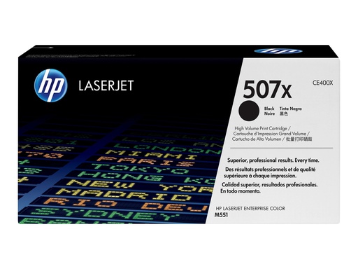 [CE400X] HP 507X - Hohe Ergiebigkeit - Schwarz - original - LaserJet - Tonerpatrone (CE400X)