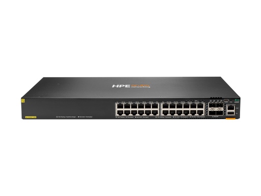[S0M82A] HPE Aruba Networking CX 6200F 24G Class 4 PoE 4SFP 370W Switch - Switch - max. Stapelentfernung 10 km - L3 - managed - 24 x 10/100/1000 (PoE+)