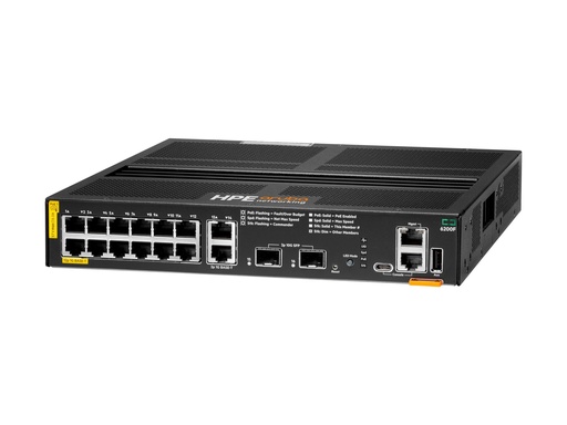 [R8Q72A#B2C] HPE Aruba 6200F 12G Class4 PoE 2G/2SFP+ 139W Switch - Switch - L3 - managed - 12 x 10/100/1000 (PoE+)